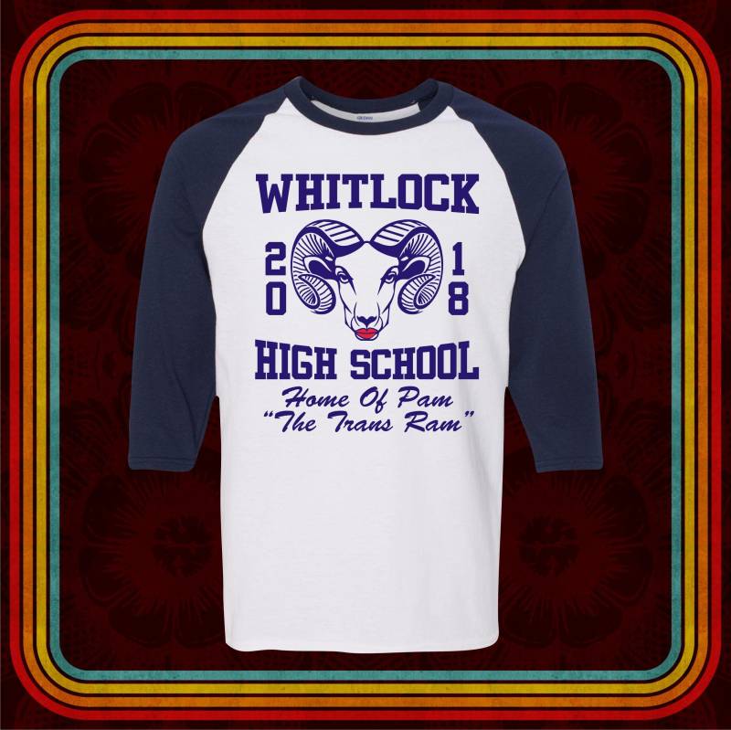 Whitlock High School Home Of Pam "The Trans Ram" T-Shirt - Erwachsene Premium Ringerraglans Tank Tops Ap Bio A.p. Biologie von FunTimePrints