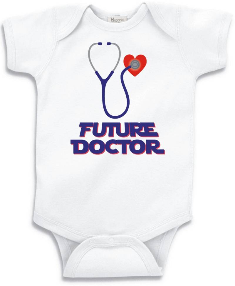 Zukünftige Arzt T-Shirt Oder Bodysuit - Kleinkind Jugend Strampler Tshirt Lustige Spaß Jungen Mädchen Kinder Baby Kleidung Niedlich Md M.d. -0035 von FunTimePrints