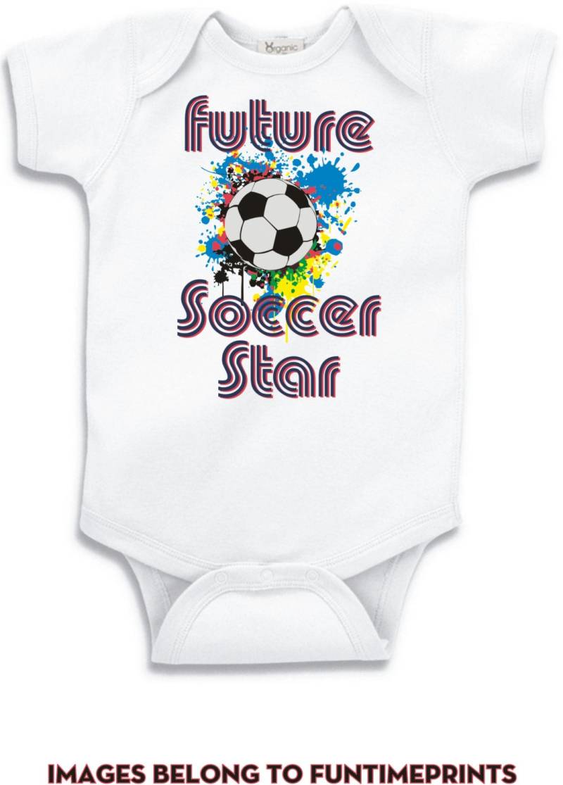 Zukunft Fußball-Star T-Shirt Oder Bodysuit-Kleinkind Kleinkind Jugend Strampler Tshirt Lustige Spaß Jungen Mädchen Kinder Baby Kleidung Sport - 0056 von FunTimePrints