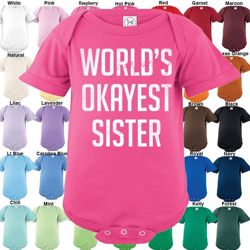 Der Welt Okayest Schwester Bodysuit/Boys Girls von FunToSeeMe