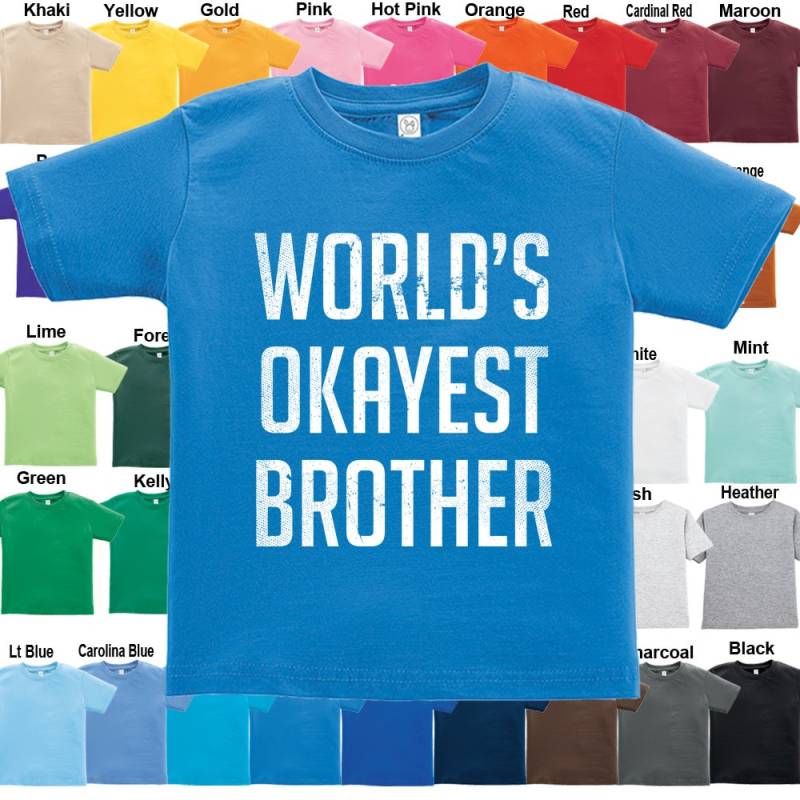 Weltweit Okayest Bruder T-Shirt-Boys/Girls Infant Toddler Jugend-Größen von FunToSeeMe