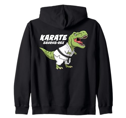 Karate Saurus Rex Lustiger T-Rex Dinosaurier Kinder Kampfsport Kapuzenjacke Karate Saurus Rex Lustiger T-Rex Dinosaurier Kinder Kampfsport Kapuzenjacke von FunWearVM