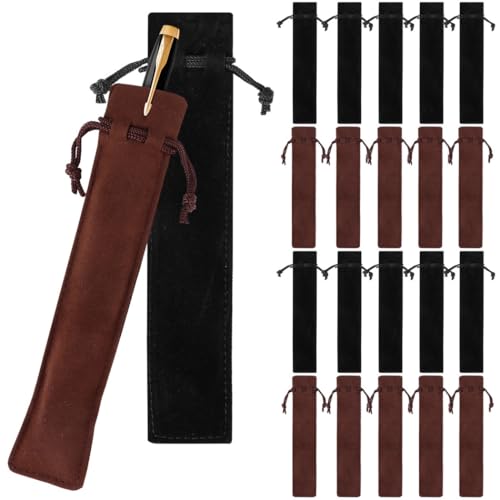 Funabridge 100 Samtbeutel mit Kordelzug, Stifthalter, 3,6 x 17,5 cm, Mehrzweck-Schutzhüllen für Büro, Schule und Reisen von Funabridge