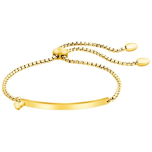 Funabridge Religiöses Damen-Armband aus Edelstahl mit verstellbarem Herzanhänger von Funabridge