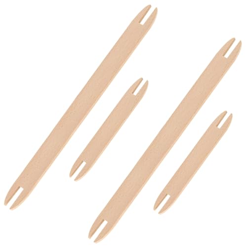 Holzweberei Shuttles für DIY-Projekte, 4 Stück (2 große 11,8 und 2 kleine 5,9) von Funabridge