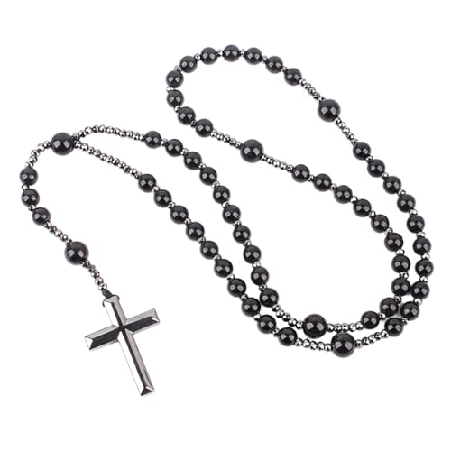 Obsidian-Kreuz-Halskette – 65,6 cm Rosenkranz mit leistungsstarkem Schutz Obsidian-Kreuz-Halskette – 65,6 cm Rosenkranz mit leistungsstarkem Schutz von Funabridge