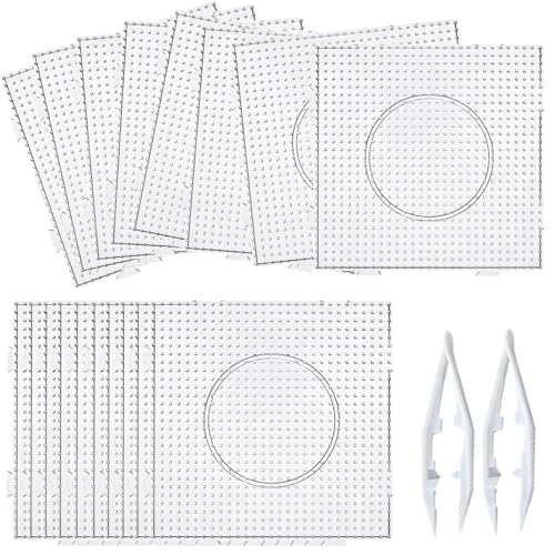 Stecktafeln mit Sicherungsperlen, große transparente Kunststoffvorlagen mit 2 Pinzetten, ineinandergreifendes Design für 0,2 Perlen, inklusive Bastelbrett für DIY-Projekte, 18-teilig Stecktafeln mit Sicherungsperlen, große transparente Kunststoffvorlagen mit 2 Pinzetten, ineinandergreifendes Design für 0,2 Perlen, inklusive Bastelbrett für DIY-Projekte, 18-teilig von Funabridge