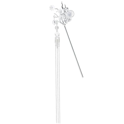 Traditionelle chinesische Metall-Blumen-Haarnadeln mit elegantem Quasten-Design, bequemer Hochsteckfrisur-Haarschmuck für Frauen von Funabridge