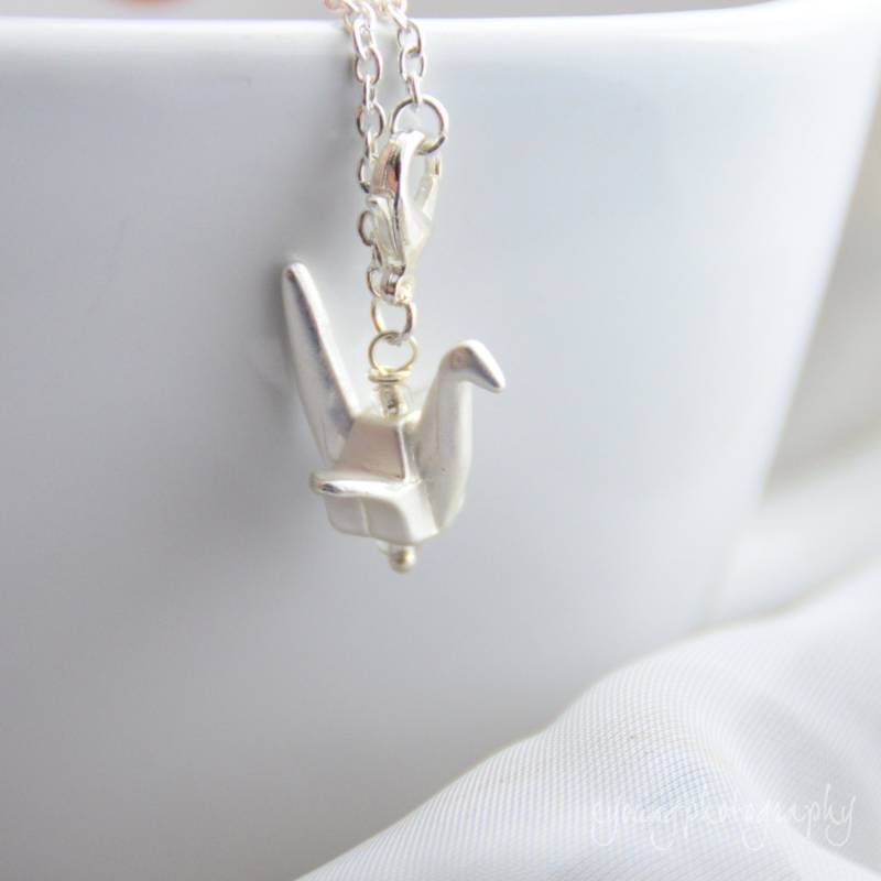 Silber Origami Kranich Zartes Kettenarmband | Auch in Gold Silber Origami Kranich Zartes Kettenarmband | Auch in Gold von FunandBaubles