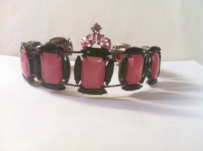 Tiara Von David Mandel "The Show Must Go On" Pink & Grün One Of A Kind Tiara Von David Mandel "The Show Must Go On" Pink & Grün One Of A Kind von FunctionalClassics