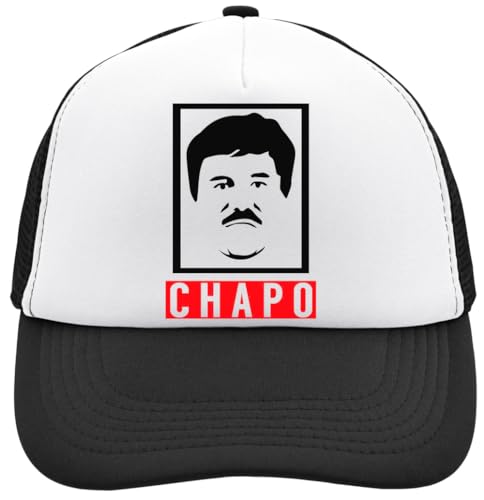 Functon+ Mexican Drug Hero Mesh Back Trucker Cap Adjustable Snapback Hat Casual Headwear for Everyday Use Black, Schwarz , Einheitsgröße von Functon+