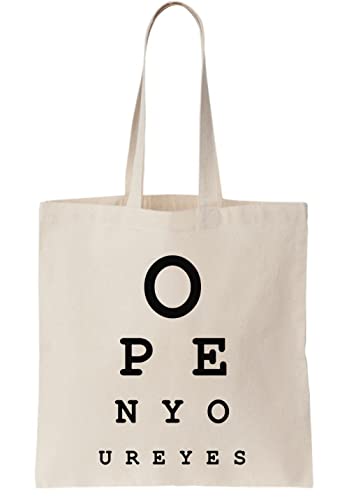 Functon+ Open Your Eyes Canvas Tote Bag, beige von Functon+