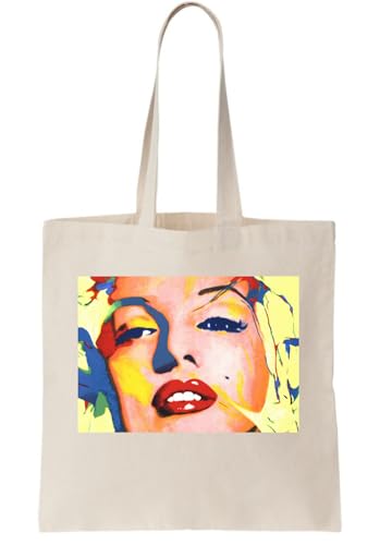 Sex Symbol Marilyn Monroe Canvas Tote Bag, Natural von Functon+