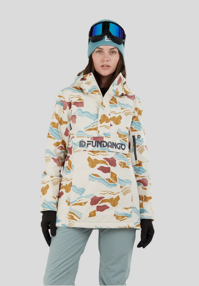 Fundango Winterjacke Birch ECO Logo Anorak Skijacke im Pulloverstil sorgt für vollständige Bewegungsfreiheit von Fundango