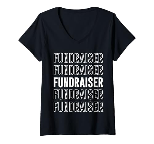 Damen Spendenaktion T-Shirt mit V-Ausschnitt Damen Spendenaktion T-Shirt mit V-Ausschnitt von Fundraiser Apparel