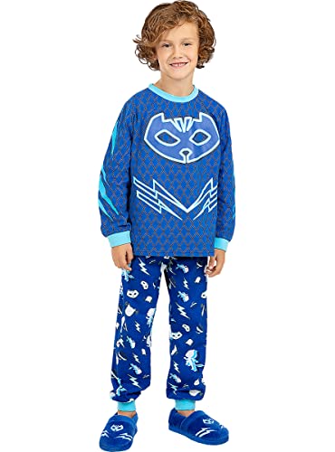 Funidelia | Catboy Pyjama - PJ Masks für Jungen Zeichentrickfilm - Lustige Geschenke für Kinderan Weihnachten, Geburtstag und Anderen Anlässen - Größe 3-4 Jahre - Blau von Funidelia