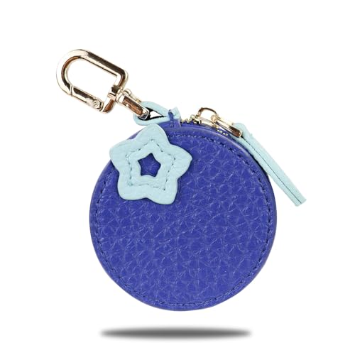 FuninCrea Fruchtförmig Münzbeutel, Wasserdichtes Kunstleder Münzbörse Mini Geldbeutel für Frauen und Mädchen, Süße Münztasche Kleingeldbörse mit Reißverschluss und Schlüsselanhänger (Stil 4) von FuninCrea