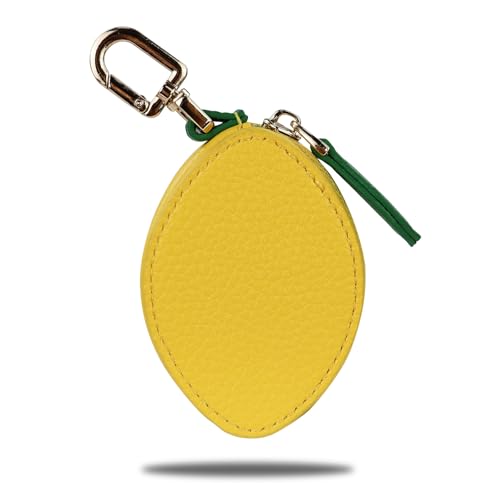 FuninCrea Fruchtförmig Münzbeutel, Wasserdichtes Kunstleder Münzbörse Mini Geldbeutel für Frauen und Mädchen, Süße Münztasche Kleingeldbörse mit Reißverschluss und Schlüsselanhänger (Stil 5) von FuninCrea