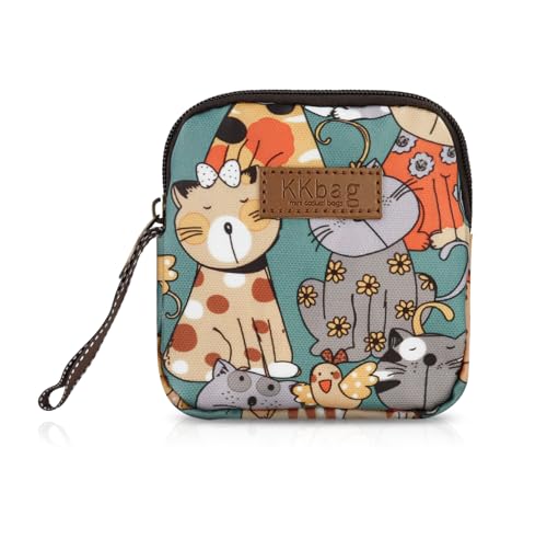 FuninCrea Kleines Portemonnaie Damen mit Reißverschluss, Wasserdicht Mini Geldbeutel Damen Tragbar Münzbeutel für Frauen und Mädchen, Niedliches Coin Purse für Kleingeld Karte Quittung (B-Grün) von FuninCrea