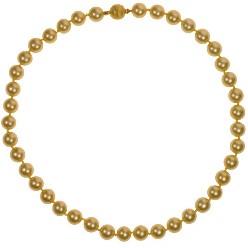 Muschelkernperlen Collier Gold gelb, 10mm, 925 Silber vergoldet Muschelkernperlen Collier Gold gelb, 10mm, 925 Silber vergoldet von Funk-Collier