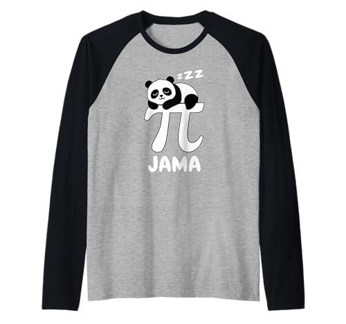Panda Pi Pajama Pi 3.14 PI Zahlen Symbol Mathematik Raglan von Funk Pi Jama Panda Pajama PJ 3.14 Mathematik