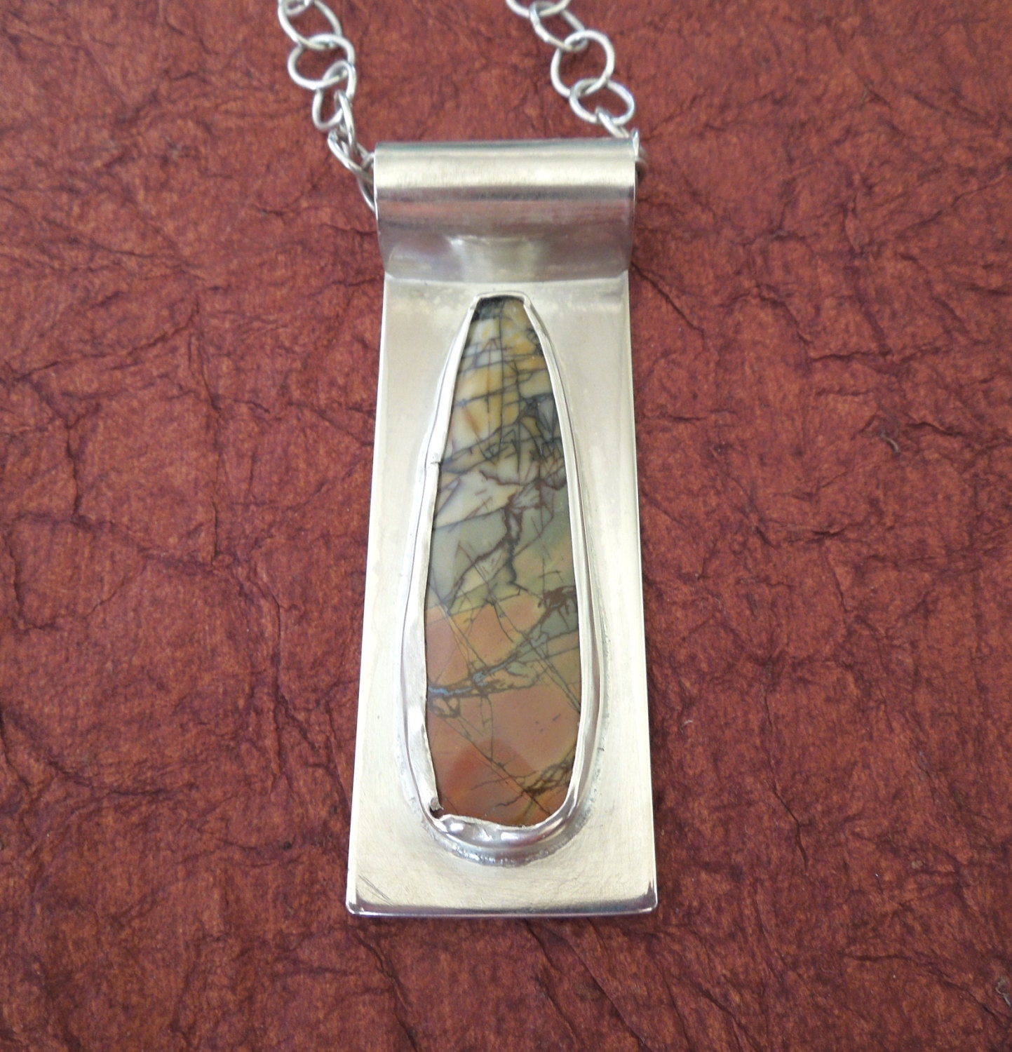 Roter Fluss Jaspis in Sterling Silber Roter Fluss Jaspis in Sterling Silber von FunkRockStudios