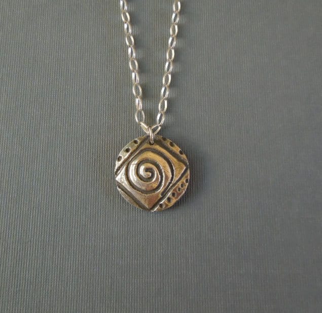 Silver Swirl Anhänger Aus Feinsilber Silver Swirl Anhänger Aus Feinsilber von FunkRockStudios