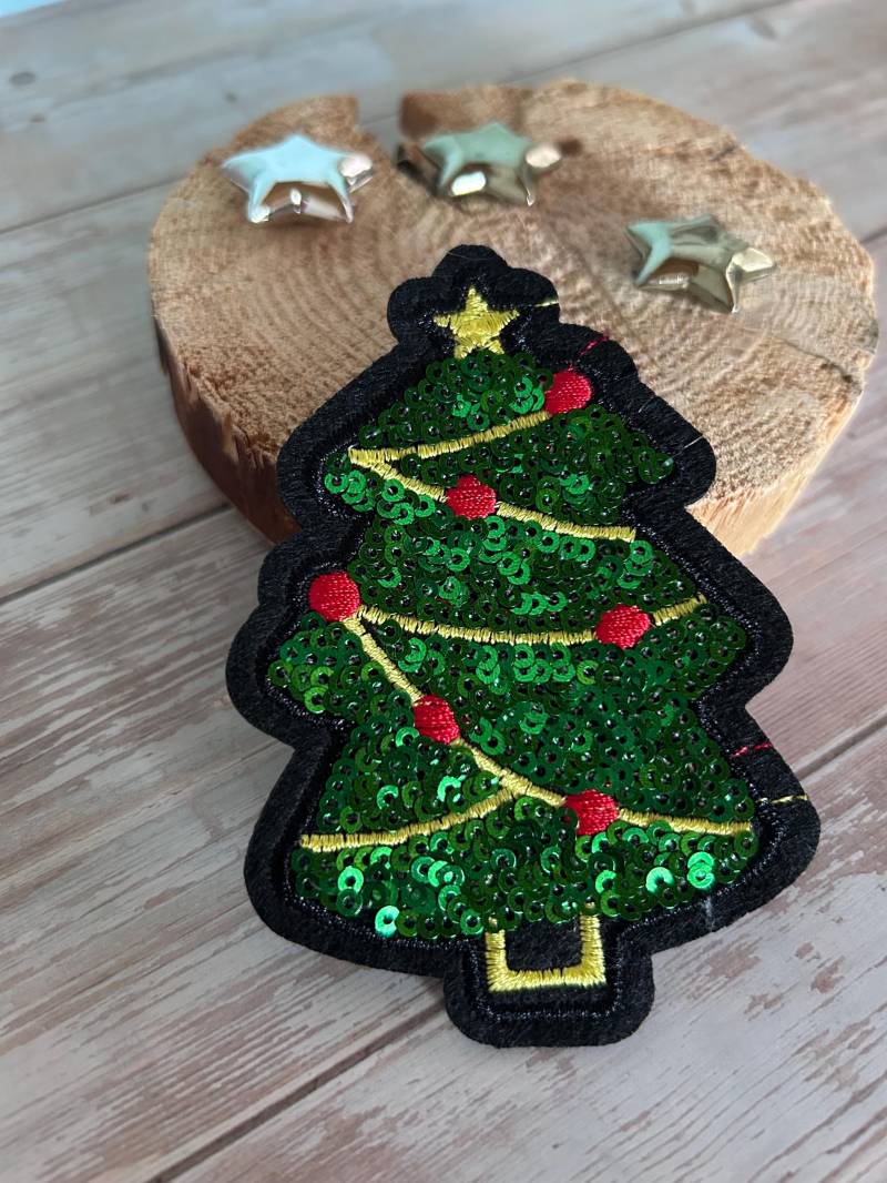 Contour Klettie Klett Patch I Funkelnder Weihnchtsbaum Christbaum Schulranzen Rucksack Kindergarten Schulanfang Schulkind von FunkelFlauschPatch