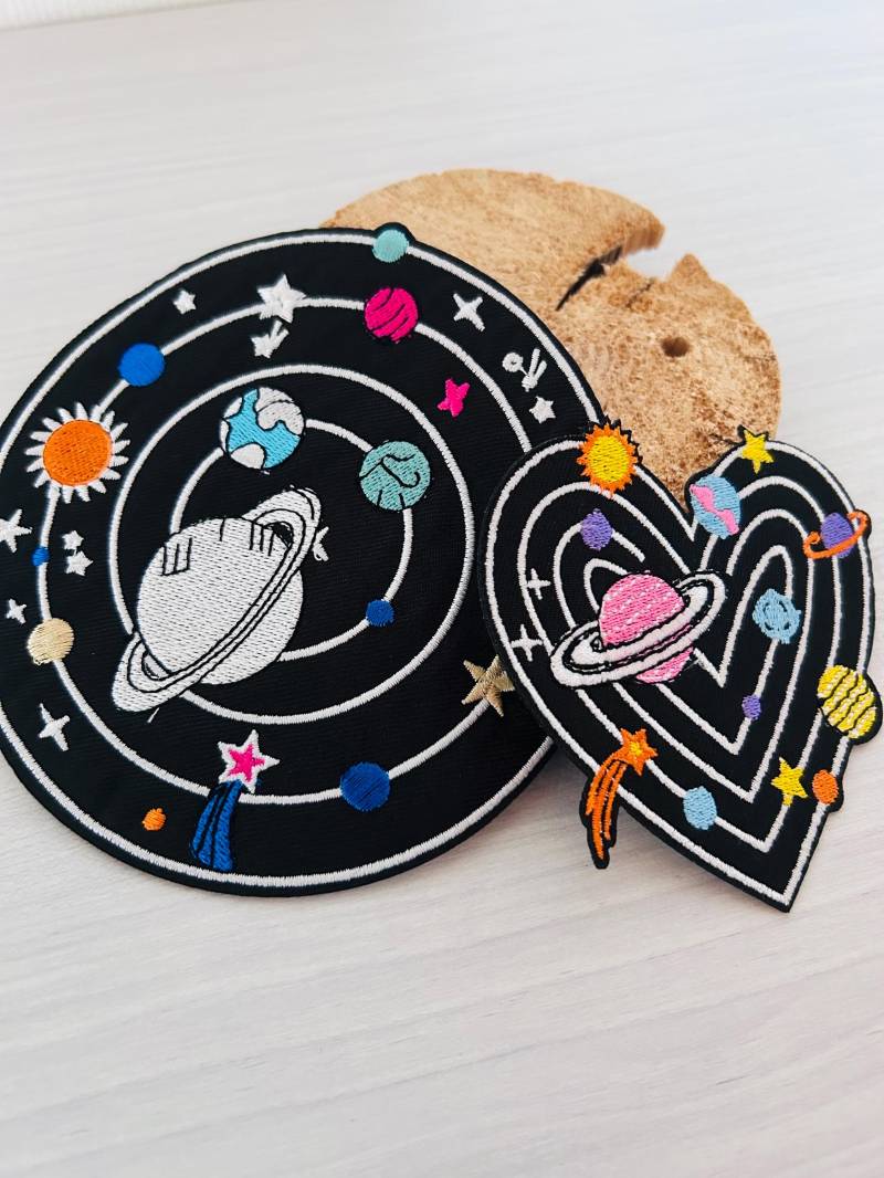 Klettie Klett Patch I Cooles Sonnensystem Planeten Weltall Weltraum Schulranzen Kindergarten Rucksack Einschulung Schulkind von FunkelFlauschPatch
