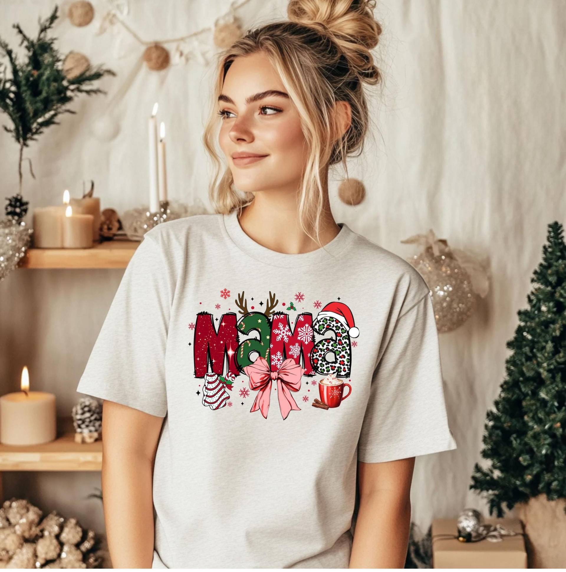 Weihnachts T Shirt, Damen Weihnachtsoutfit, Mama Geschenkideen Winter, Geschenke Für Mama, Geschenk von FunkelFreiDesign