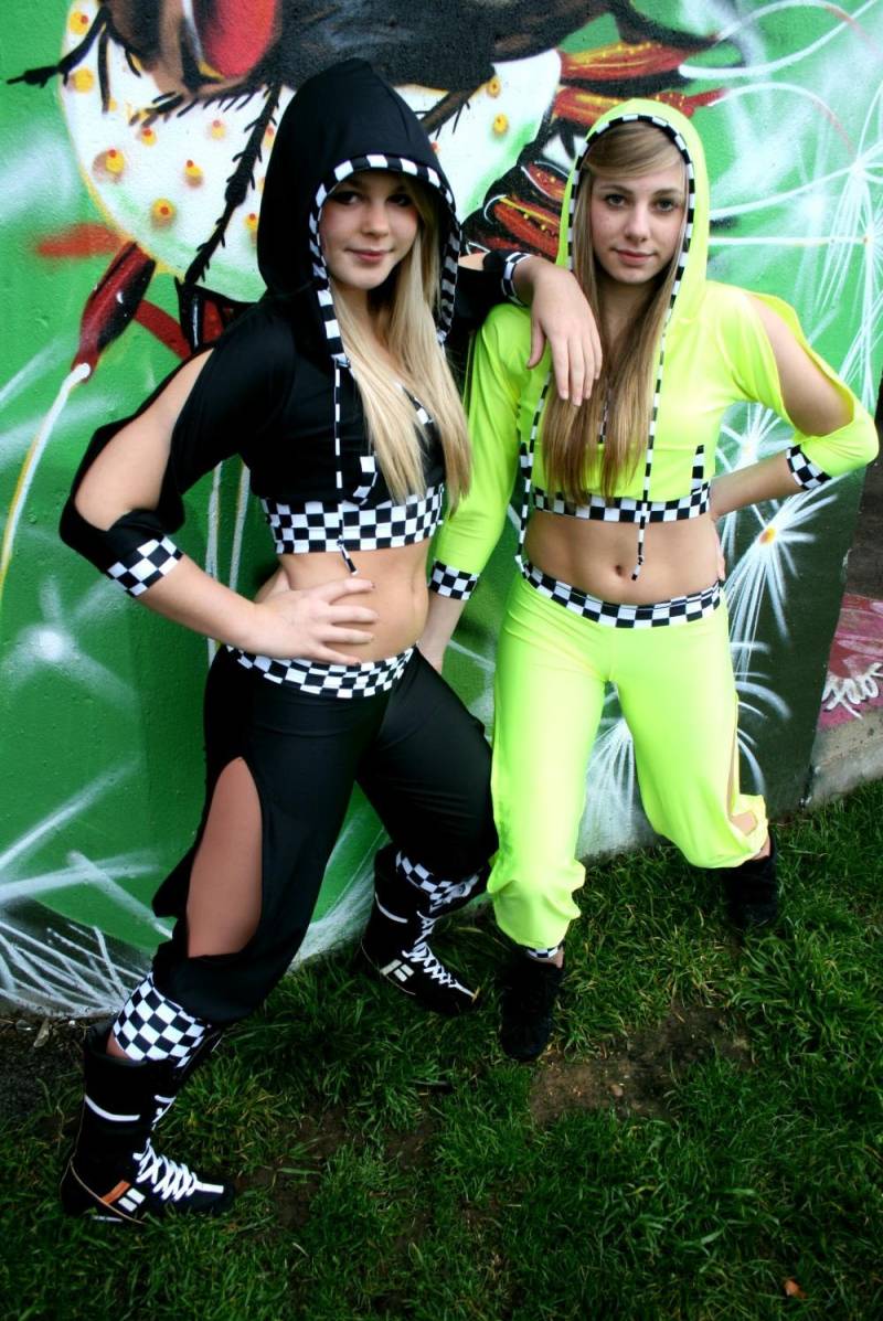 Funki-B Kinder Dancwear Straße Sturm Hip Hop Racer Drucken Sarouel Lycra Tube Top Zebra Uv Clubwear Viele Farben von FunkiBClubwear