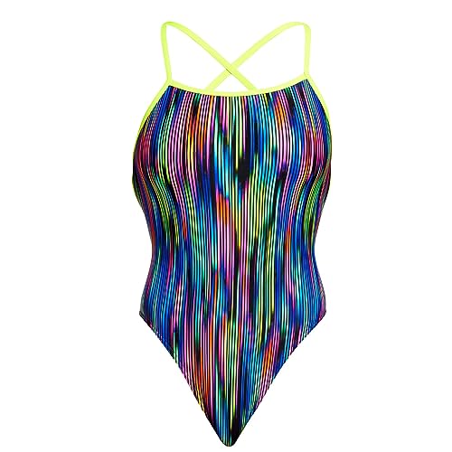 Funkita Badeanzug Damen/Frauen Rain Down schnelltrocknend, chlorbeständig und einen UV Schutz 50+, Größe:38 von Funkita