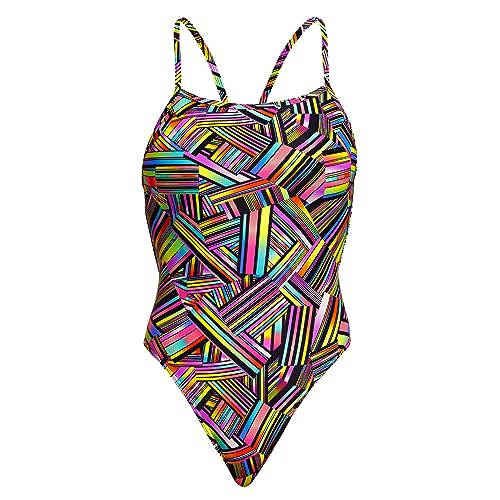 Funkita Badeanzug Damen/Frauen Strip Straps chlorresistent schnelltrocknend und UV Schutz 50+, Größe:36 von Funkita