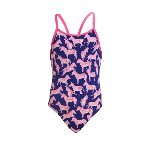 Funkita Badeanzug Einteiler für Mädchen | Kinder Sweet Stripes chlorbeständig, schnelltrocknend und UV Schutz 50+, Kinder Größen:164 von Funkita