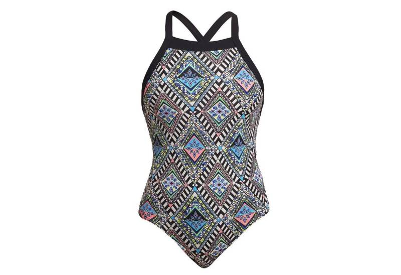 Funkita Badeanzug Sky Hi Weave Please für Damen mittelhohen Rückenausschnitt von Funkita