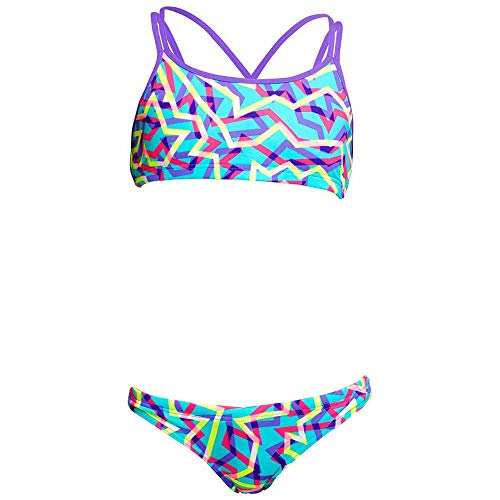 Funkita Bikini Mädchen Criss Cross (Mint Strips, 152) von Funkita