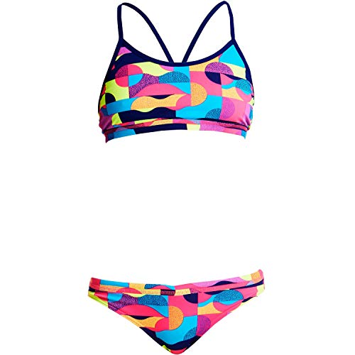 Funkita Bikini Mädchen Mad Mist aus chlorresistentem Material und UV-Schutz 50+, Kinder Größen:140 von Funkita