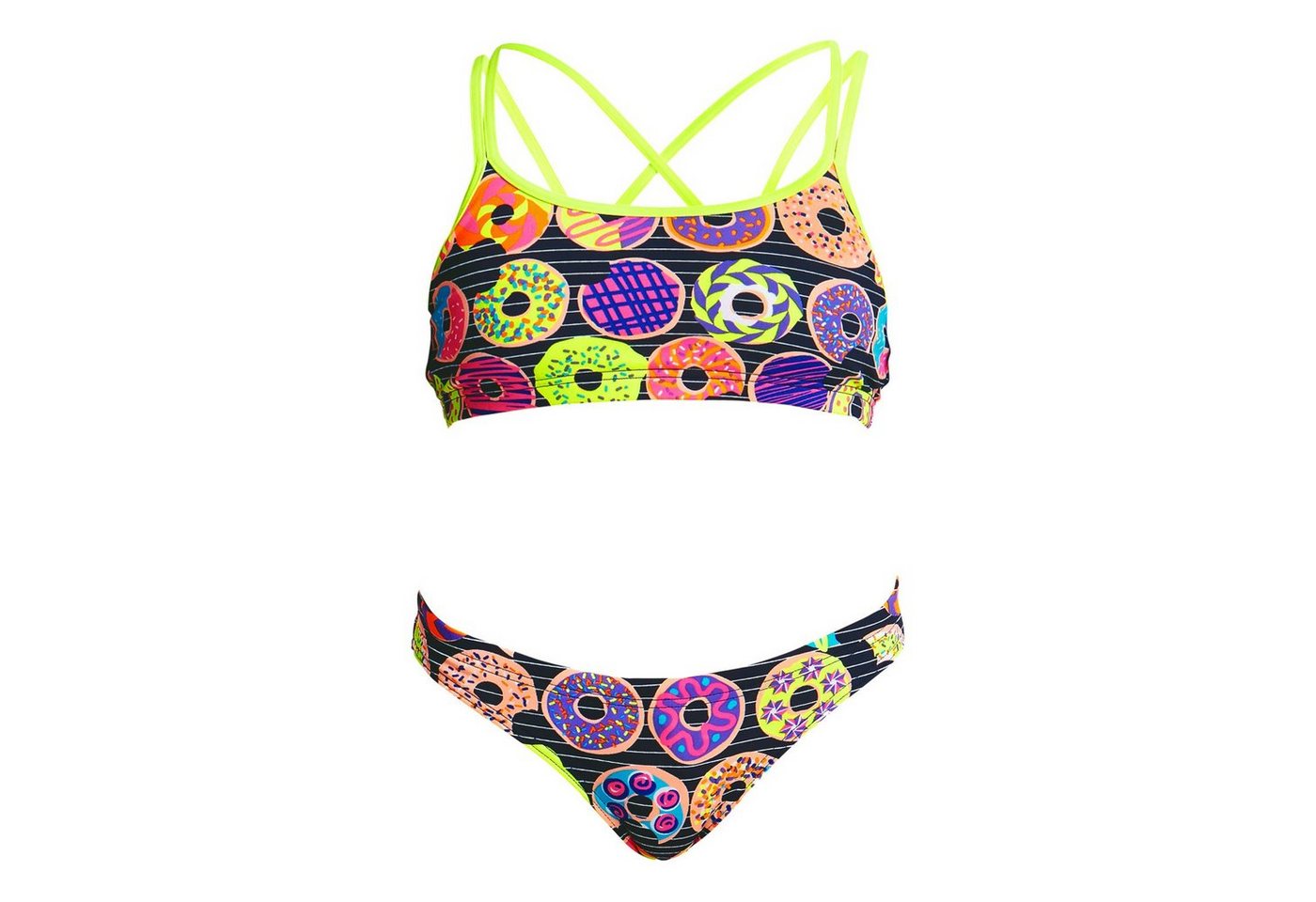 Funkita Bustier-Bikini Criss Cross Dunking Donuts mit 50+ UV-Schutz von Funkita