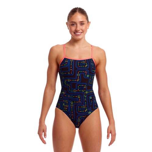 Funkita Chomp Chomp Badeanzug für Damen chlorbeständig und schnelltrocknend, Größe:42 von Funkita