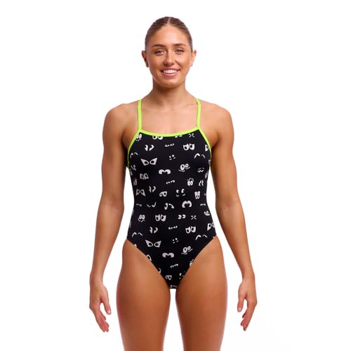 Funkita Eye Spy Badeanzug Damen zum Binden chlorresistent und schnelltrocknend, Größe:40 von Funkita