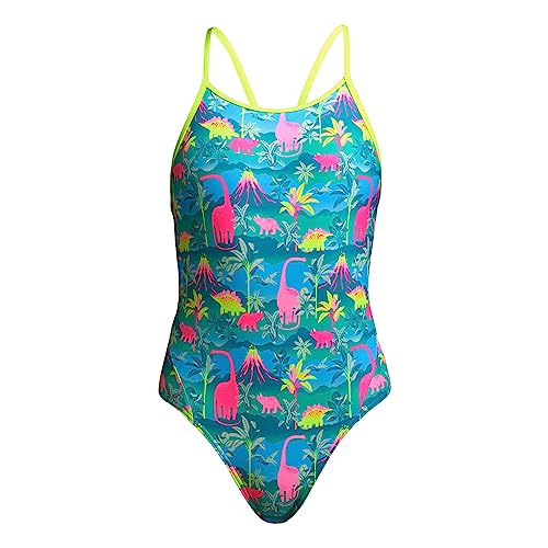 FUNKITA Girls Badeanzug Mädchen Swimwear Swimsuit Diamond Back Prehistoric Party, Größe:152 von FUNKITA