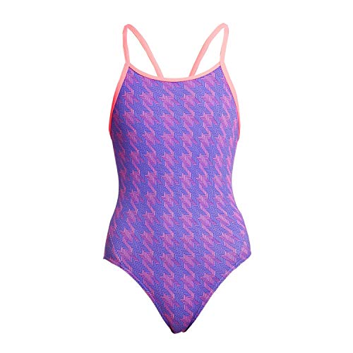 Funkita Mädchen Badeanzug Diamond Back (152, Tetris Time) von Funkita