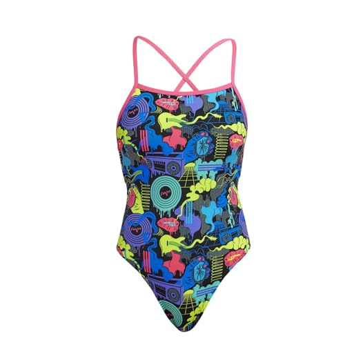 Funkita Poppy Long Badeanzug für Damen chlorresistent schnelltrocknend, Größe:36 von Funkita