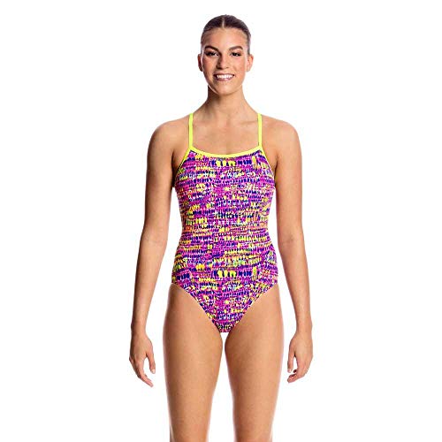 Funkita Single Strap One Piece Swimsuit Women Dotty Dash Größe DE 34 | US 30L 2017 Schwimmanzug von Funkita