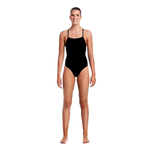 Funkita Strapped in One Piece Swimmsuit Ladies Still Black Solid Größe DE 38 | US 34 2018 Schwimmanzug von Funkita