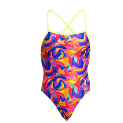 Funkita Summer Swirl Badeanzug für Damen chlorresistent schnelltrocknend, Größe:42 von Funkita