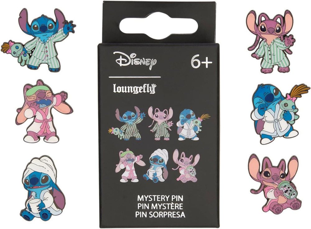 Funko Anstecknadel Disney by Loungefly Ansteck-Pins Blind Box Stitch and Angel Display (1 von Funko