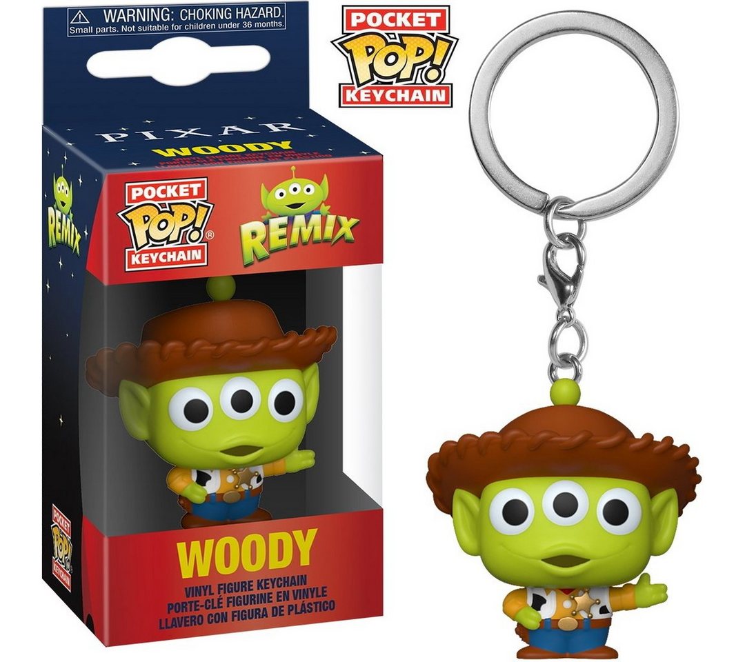 Funko Schlüsselanhänger Disney Pixar Alien Remix - Woody Pocket Pop! von Funko