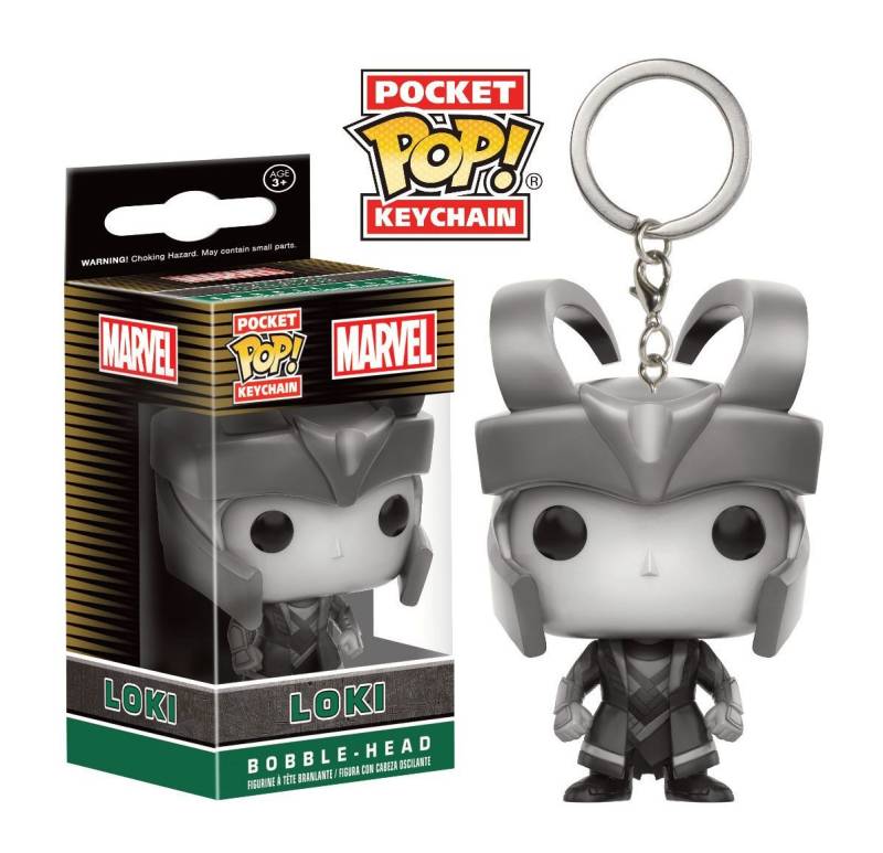 Funko Schlüsselanhänger Keychain - Marvel Comics - Loki (B&W) #10255 von Funko