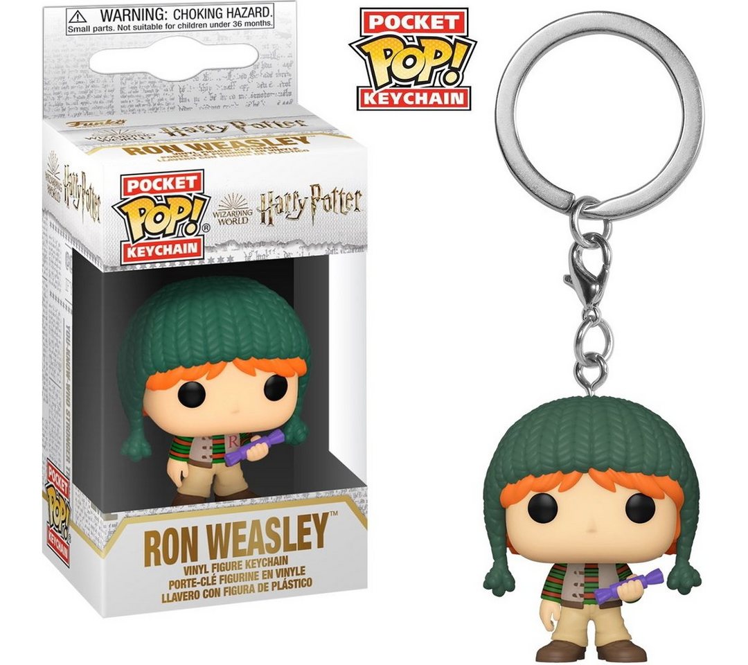 Funko Schlüsselanhänger Harry Potter - Ron Weasley (Holiday) Pocket Pop! von Funko